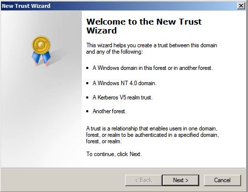 Trust Relationship antar Domain Windows Server