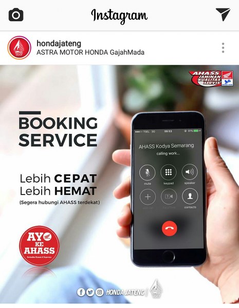 Booking Service untuk Motor Honda