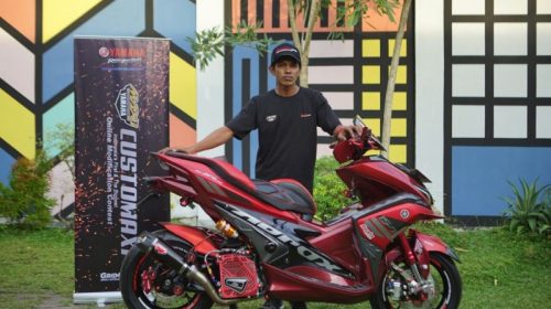 Deddy Hidayat pemenang semifinal kelas Aerox 155 CustoMAXI Banjarmasin_800x533