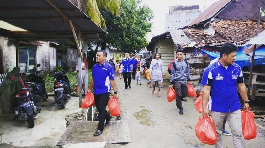 Sembako dan Servis Gratis Untuk Korban Banjir Muntok Dari Yamaha